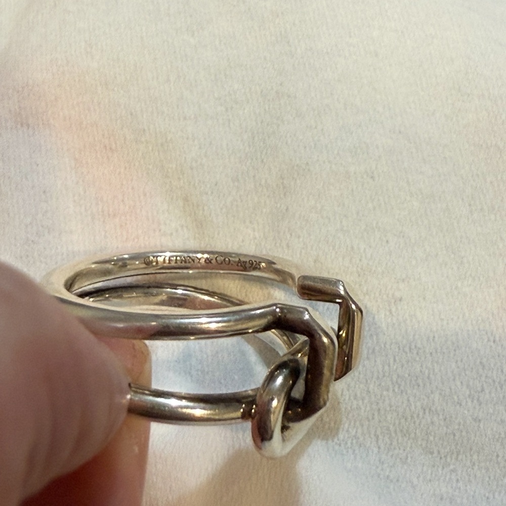 Tiffany & Co. Sterling Silver Two Row Ring - Picture 7 of 16